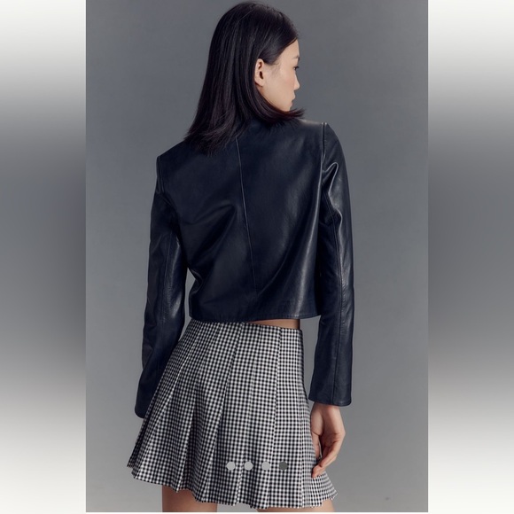 Anthropologie NWT Lamarque Linette Leather Jacket size L. - Picture 5 of 12